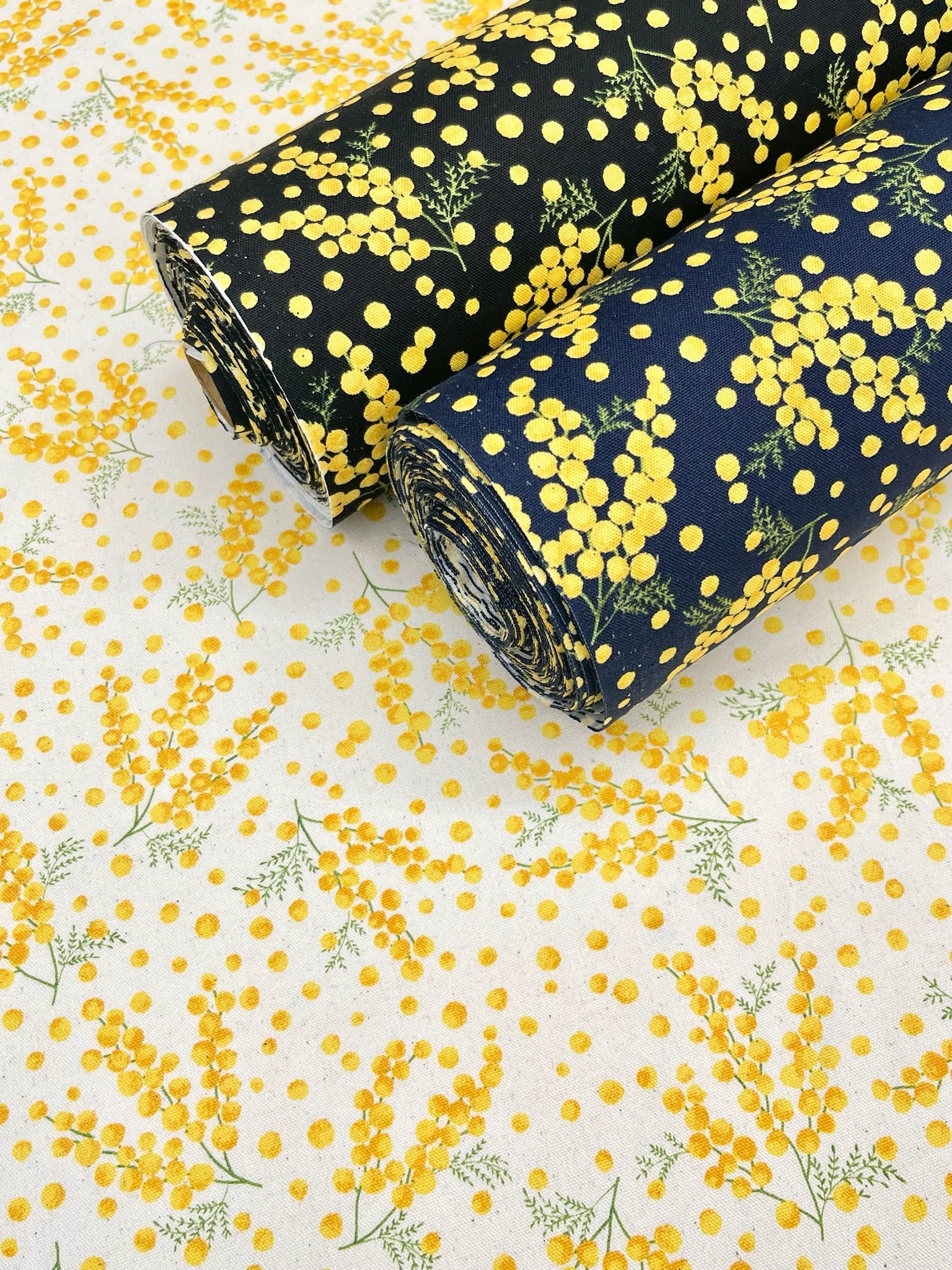 Cotton Oxford Printed Fabric - Mimosa - nomura tailor