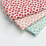 Cotton Double Gauze Printed Fabric - Baby Strawberry - nomura tailor