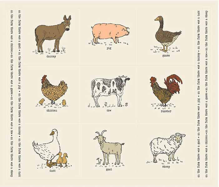 ≪Pattern Sold Separately≫ USA Cotton Moda FARMSTEAD – Panel Animals - nomura tailor