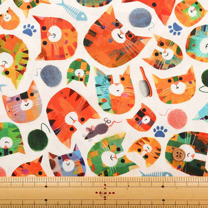 USA Cotton WINDHAM FABRICS CAT FACE - nomura tailor