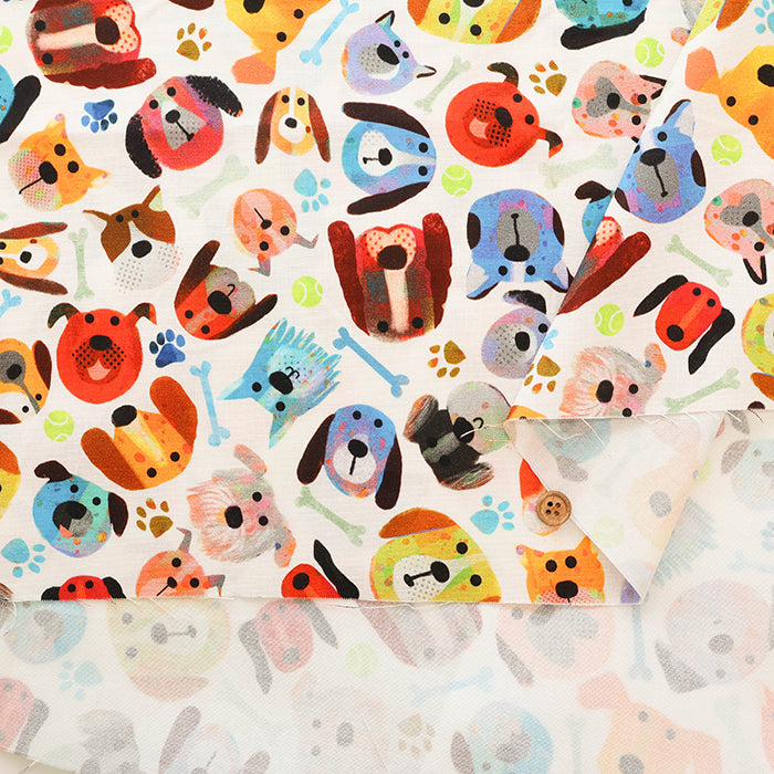 USA Cotton WINDHAM FABRICS DOG FACE - nomura tailor