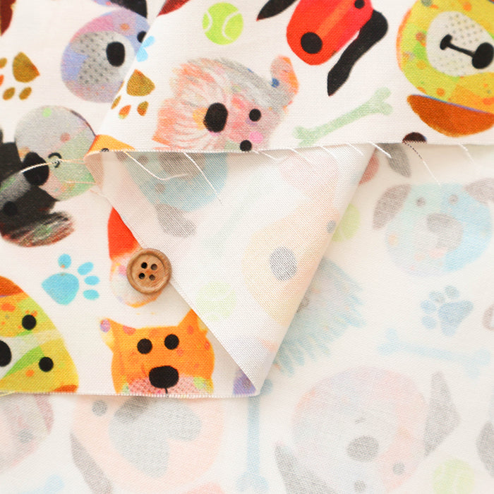 USA Cotton WINDHAM FABRICS DOG FACE - nomura tailor