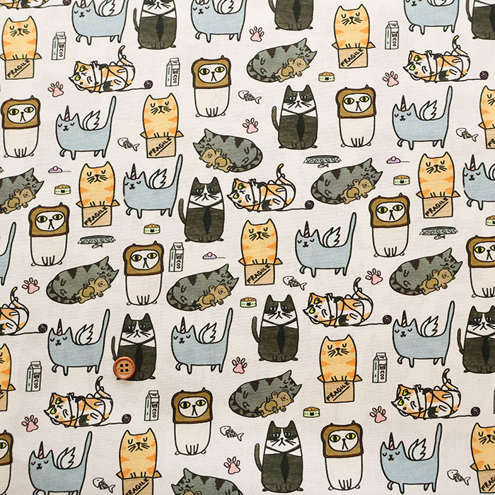 USA Cotton  - TIMELESS TREASURES Funny CAT - nomura tailor