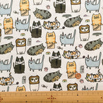 USA Cotton  - TIMELESS TREASURES Funny CAT - nomura tailor