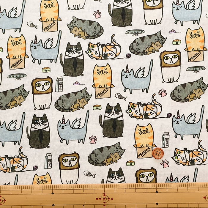 USA Cotton  - TIMELESS TREASURES Funny CAT - nomura tailor