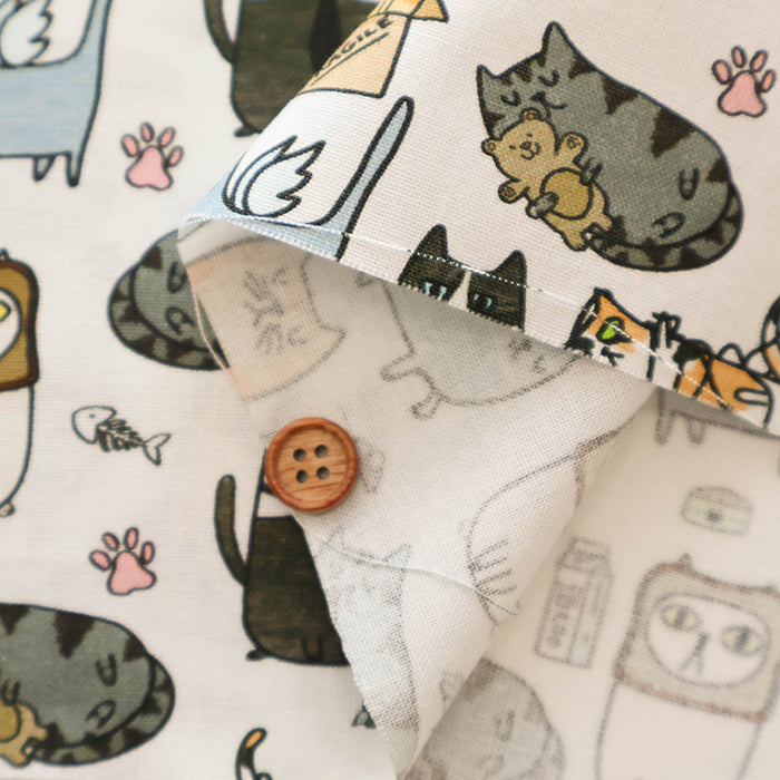 USA Cotton  - TIMELESS TREASURES Funny CAT - nomura tailor