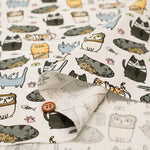 USA Cotton  - TIMELESS TREASURES Funny CAT - nomura tailor