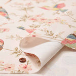 Cotton light canvas fabric <British Birds Pastel> by Cath Kidston - nomura tailor