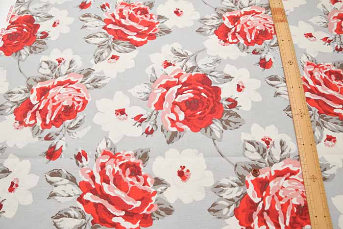 Cotton Light Canvas Fabric <Rose Bloom Multi> by Cath Kidston - nomura tailor