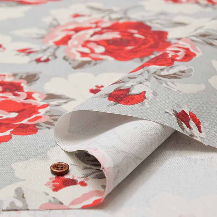 Cotton Light Canvas Fabric <Rose Bloom Multi> by Cath Kidston - nomura tailor