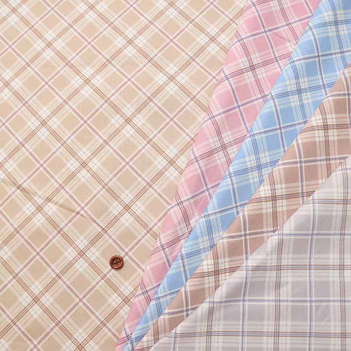 Cotton Ox Printed Fabric Bias Check - nomura tailor