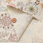 C/L Canvas Printed Fabric - Flower and Rabbit - nomura tailor