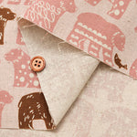 C/L Canvas Printed Fabric - Bear - nomura tailor
