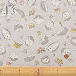 C/L Canvas Printed Fabric - Hedgehog - nomura tailor