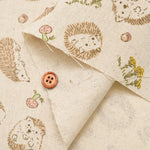 C/L Canvas Printed Fabric - Hedgehog - nomura tailor