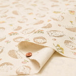 C/L Canvas Printed Fabric - Hedgehog - nomura tailor