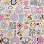 C/L Canvas Fabric - Cat and flowers - nomura tailor