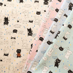Cotton Oxford Fabric - Parasol Cat - nomura tailor