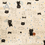 Cotton Oxford Fabric - Parasol Cat - nomura tailor