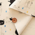 Cotton Oxford Fabric - Parasol Cat - nomura tailor