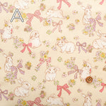 Cotton Oxford Fabric - Rabbit and Ribbon - nomura tailor