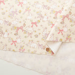 Cotton Oxford Fabric - Rabbit and Ribbon - nomura tailor