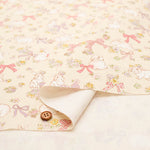 Cotton Oxford Fabric - Rabbit and Ribbon - nomura tailor