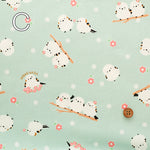 Cotton Oxford Fabric - Shimaenaga Bird - nomura tailor