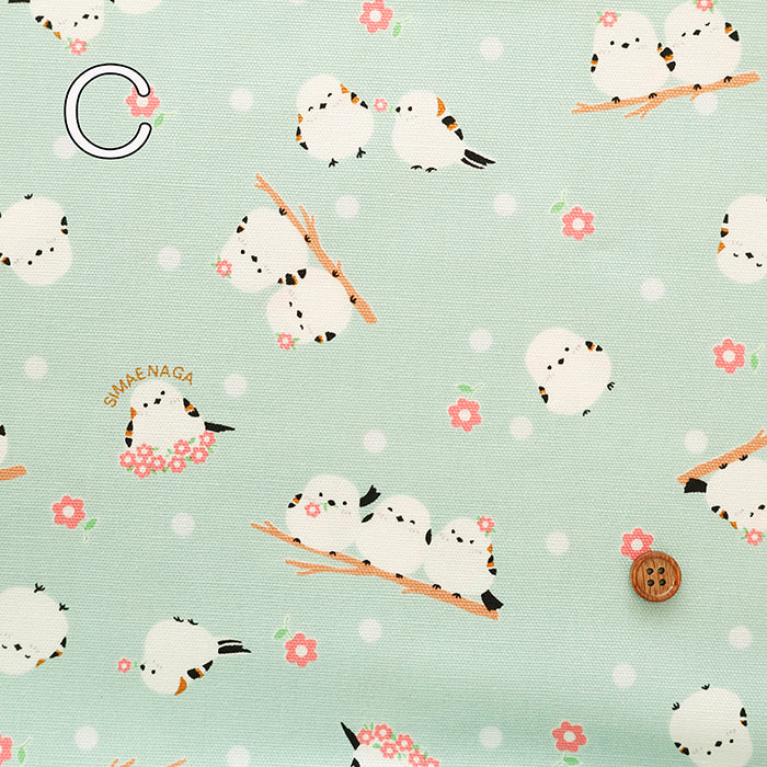 Cotton Oxford Fabric - Shimaenaga Bird - nomura tailor