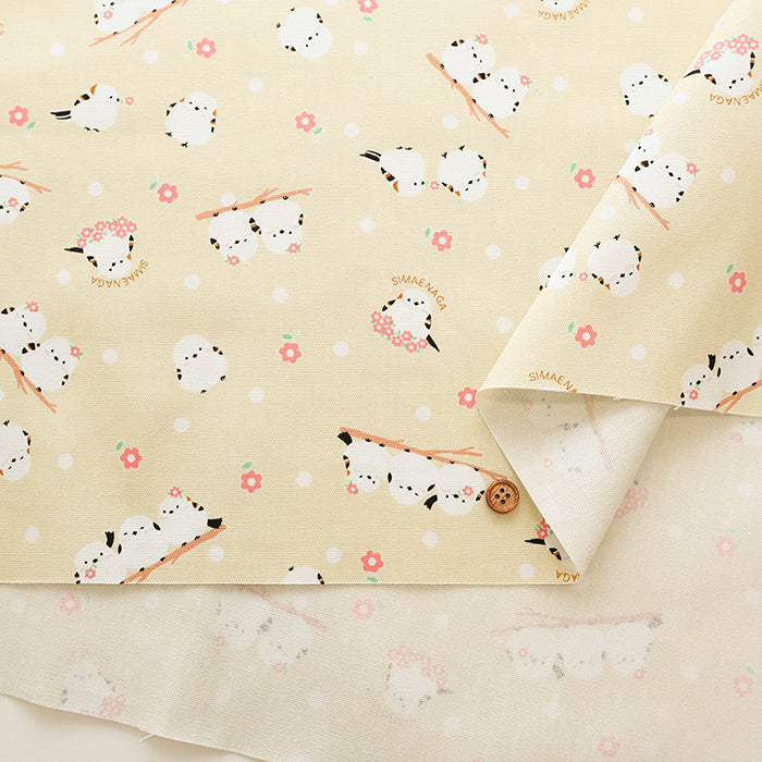 Cotton Oxford Fabric - Shimaenaga Bird - nomura tailor