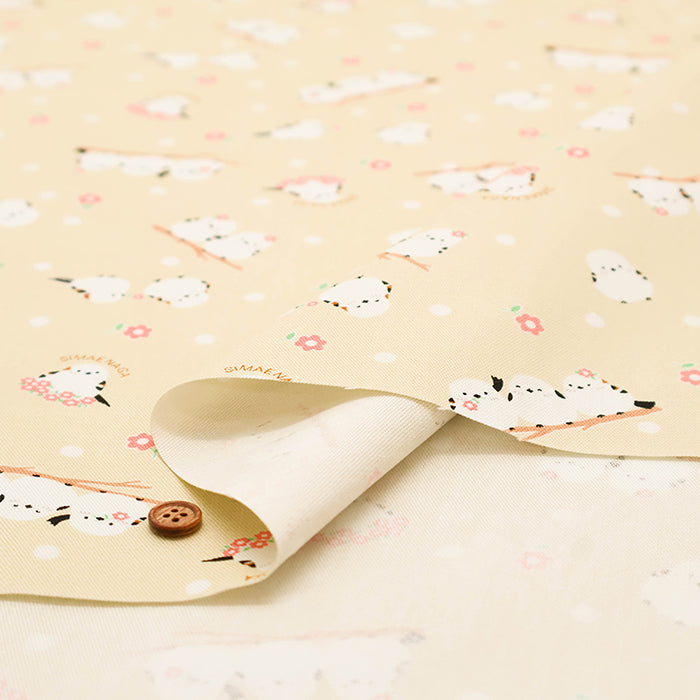 Cotton Oxford Fabric - Shimaenaga Bird - nomura tailor