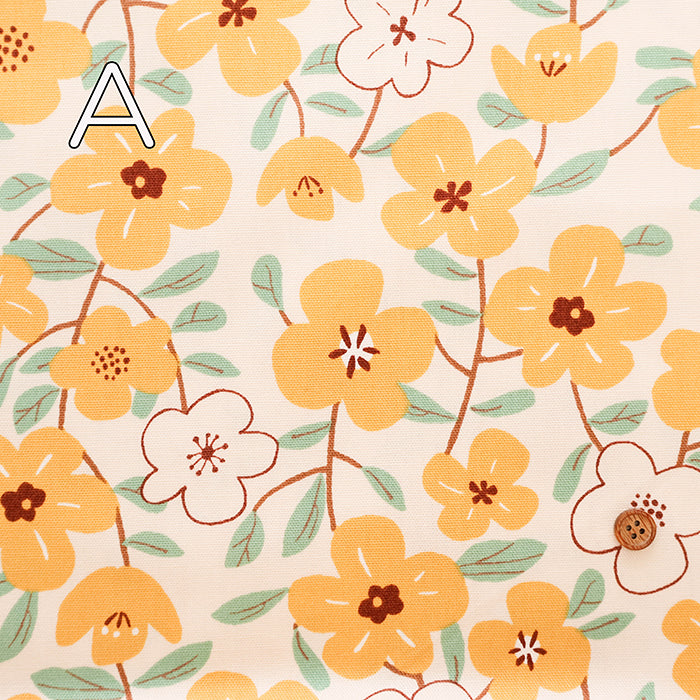 Cotton Oxford Fabric - Nordic-style Flower - nomura tailor
