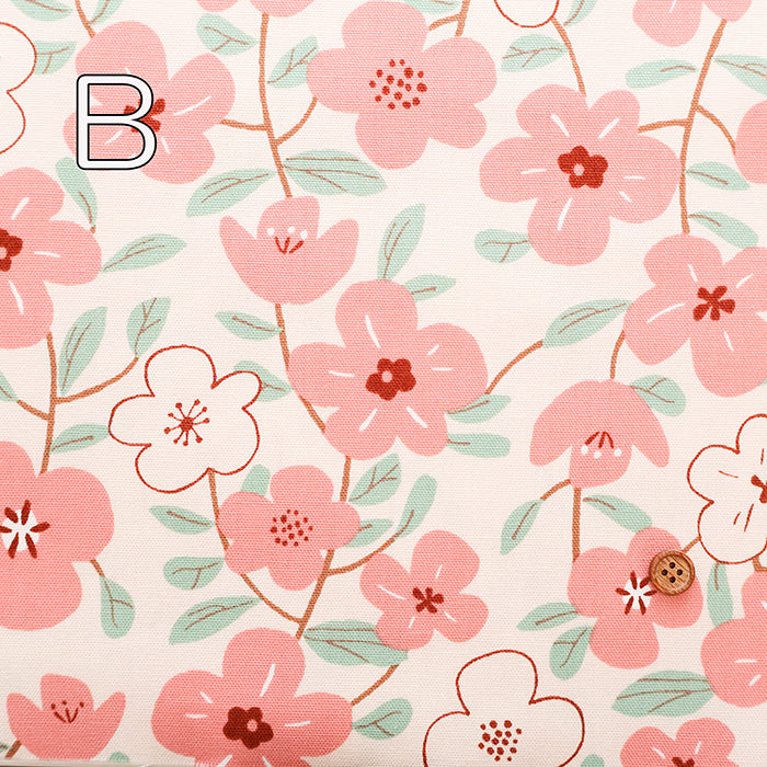 Cotton Oxford Fabric - Nordic-style Flower - nomura tailor