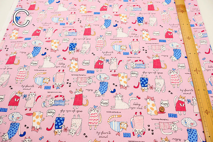 Cotton Oxford Fabric - Cat - nomura tailor