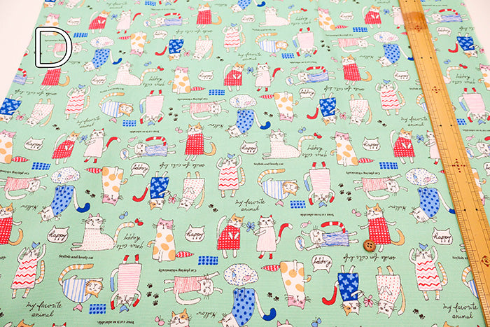 Cotton Oxford Fabric - Cat - nomura tailor