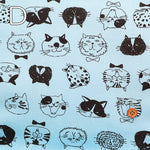 Cotton Oxford Fabric - Cat Face - nomura tailor