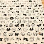 Cotton Oxford Fabric - Cat Face - nomura tailor