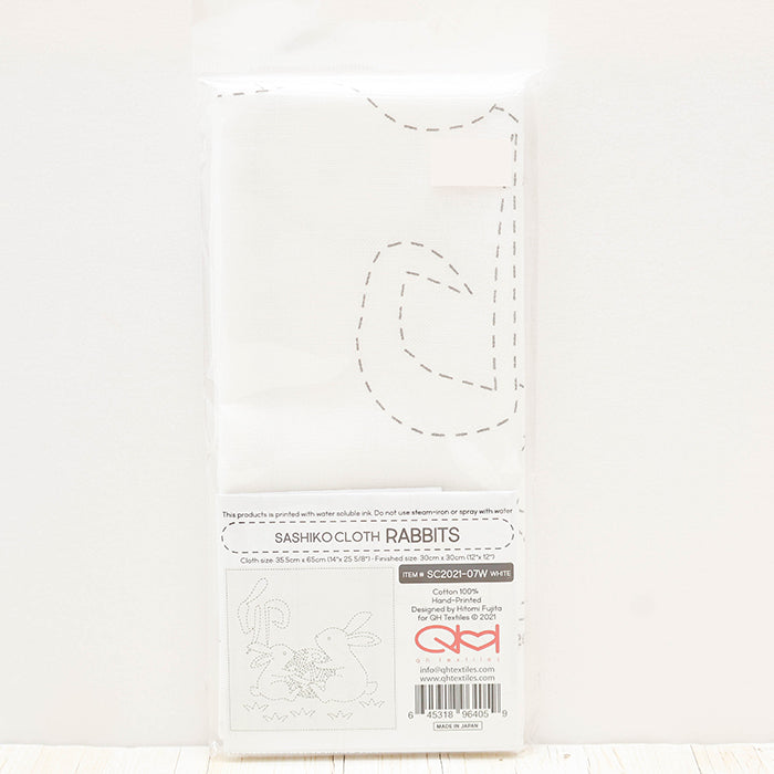 Embroidery Fabric SASHIKO CLOTH <RABBITS > - nomura tailor