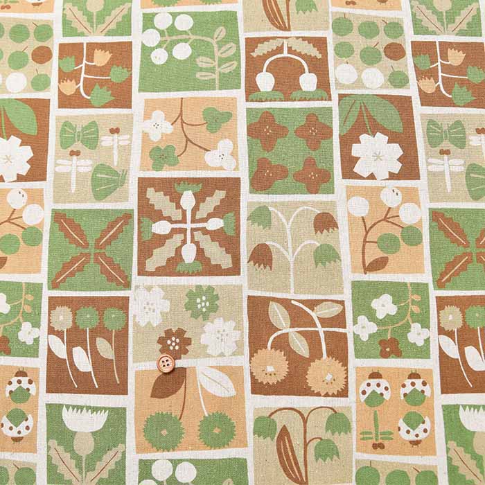 C/L Print Fabric - Flower Patchwork - nomura tailor