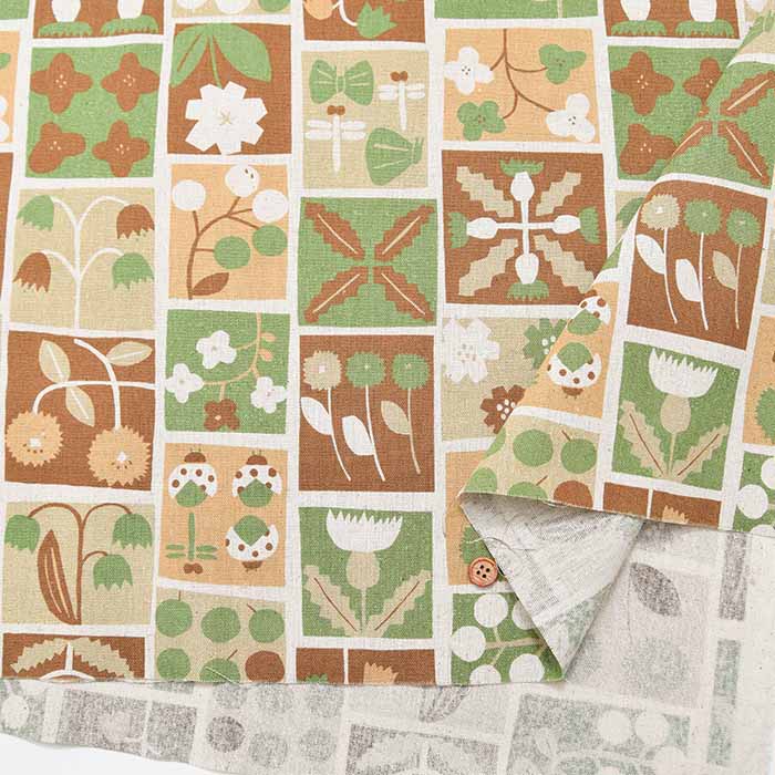 C/L Print Fabric - Flower Patchwork - nomura tailor
