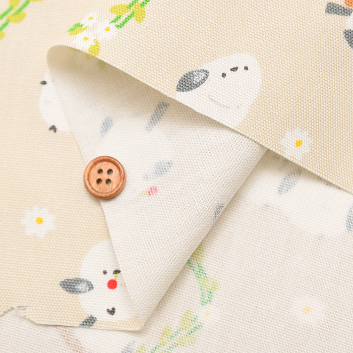 Cotton Oxford Fabric - Shimaenaga Bird - nomura tailor
