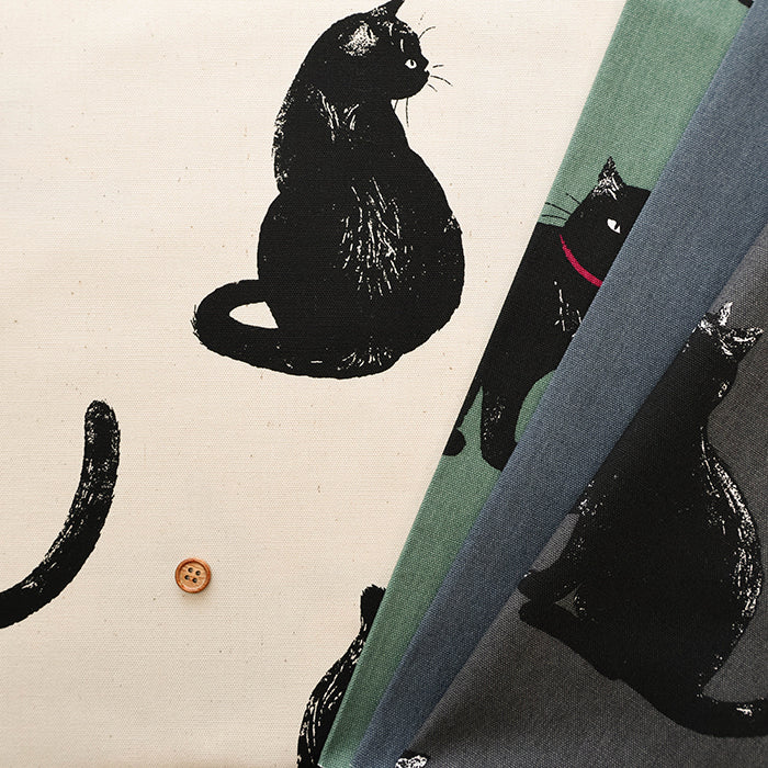 Cotton Oxford Fabric - Cat - nomura tailor