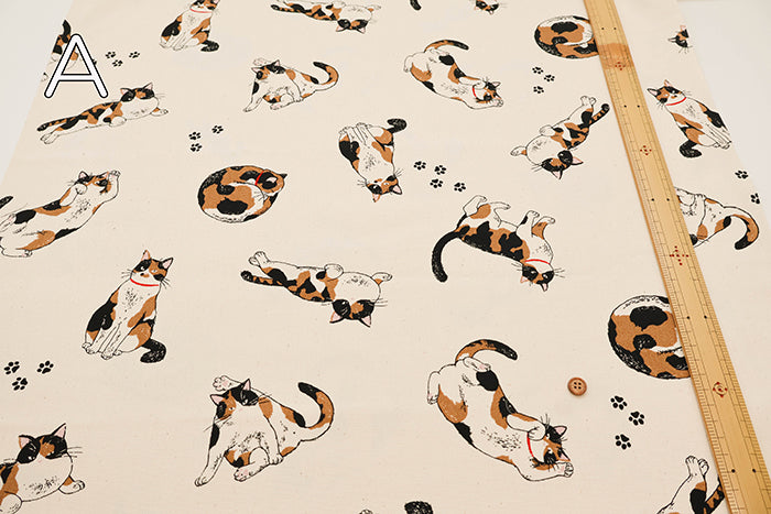 Cotton Oxford Fabric - Calico Cat - nomura tailor