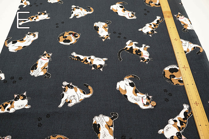 Cotton Oxford Fabric - Calico Cat - nomura tailor