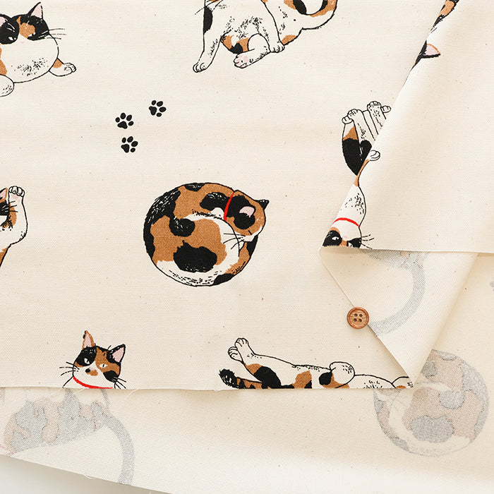 Cotton Oxford Fabric - Calico Cat - nomura tailor