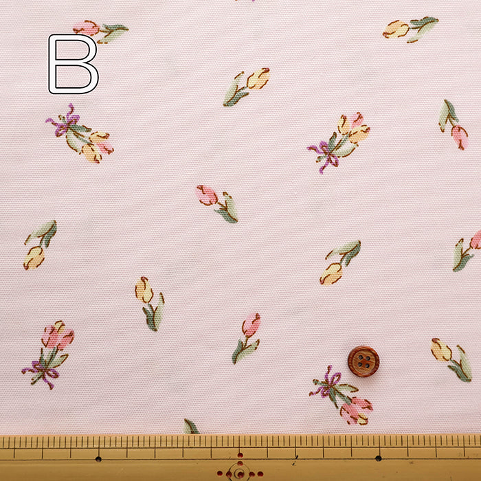 Cotton Oxford Fabric - Tulips - nomura tailor