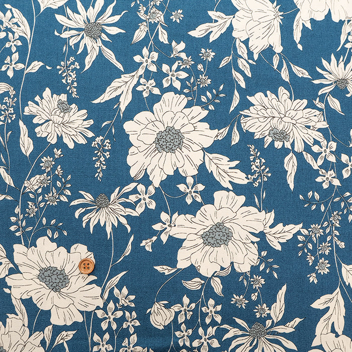 Cotton Oxford Fabric - Natural Flower - nomura tailor