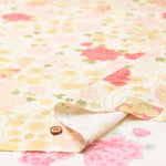 Cotton muslin Printed Fabric - Cat and Fan - nomura tailor