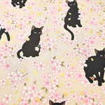 Cotton Muslin Fabric - Blooming Orchids - Sakura and Cat - nomura tailor