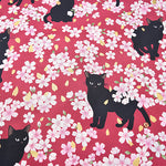 Cotton Muslin Fabric - Blooming Orchids - Sakura and Cat - nomura tailor